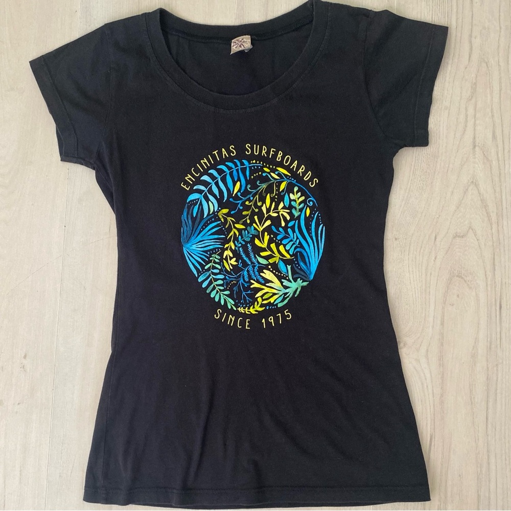 Coastal Classics Black Graphic Surf Tee